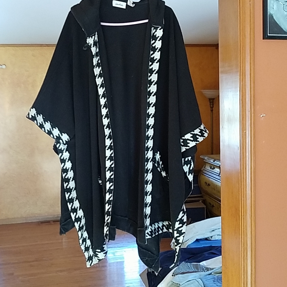 Black and white coat